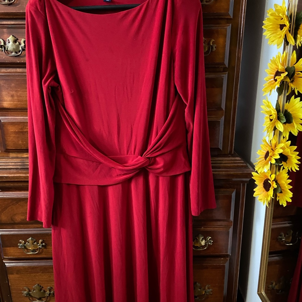 Burgundy dress